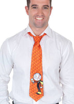 Novelty Spotty Orange Drunk Dracula Halloween Costume Neck Tie