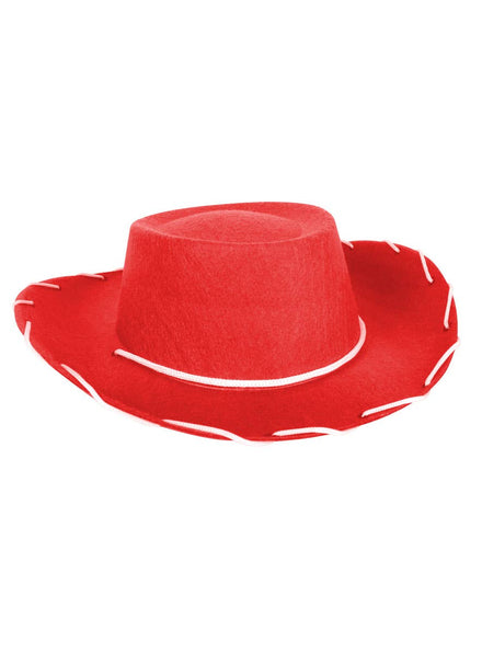 Kid's Wild West Red Cowboy Costume Hat Accessory