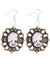 Antique Style Skeleton Cameo Costume Earrings for Halloween