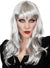 Women's Long Grey Costume Wig with Fringe