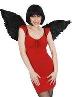 Black Dark Angel Feather Wings Costume Accessory