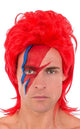 Bright Red David Bowie Ziggy Stardust Costume Wig for Men