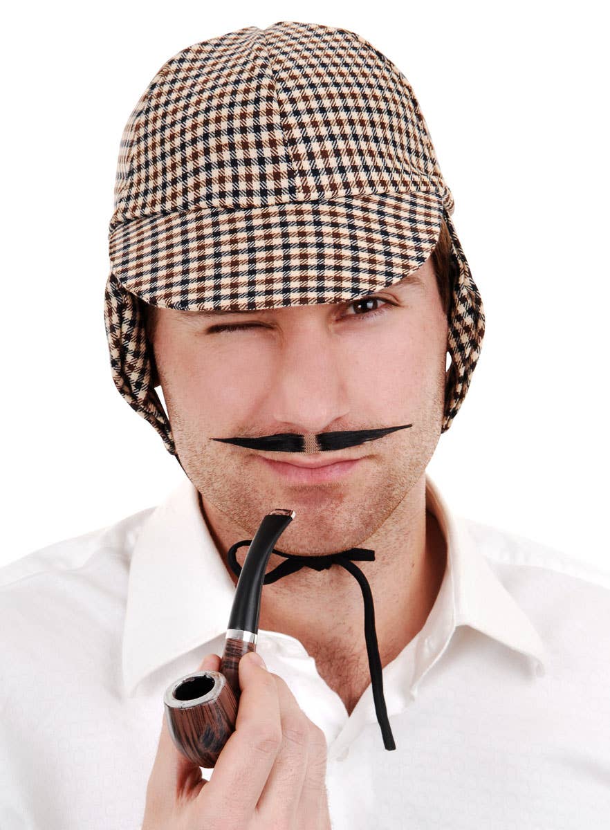 Men's English Inspector Thing Black Costume Moustache