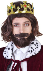 Men's Royal Renaissance King Wig, Beard And Moustache Costume Accessory Set Main Image
