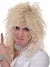 Rock God Men's Crimped Blonde Mullet 80s Costume Wig - Main Image