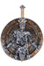 Bronze and Silver Skeleton Shield and Sword Halloween Accessory Set