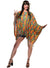 Adults Flower Power Hippie Poncho Costume - Full Image