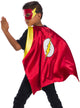 Image of The Flash Boy's Superhero Costume Cape and Mask Set - Close Image