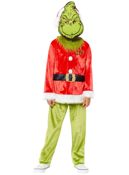 Image of Dr Seuss The Grinch Boys Christmas Costume - Front Image