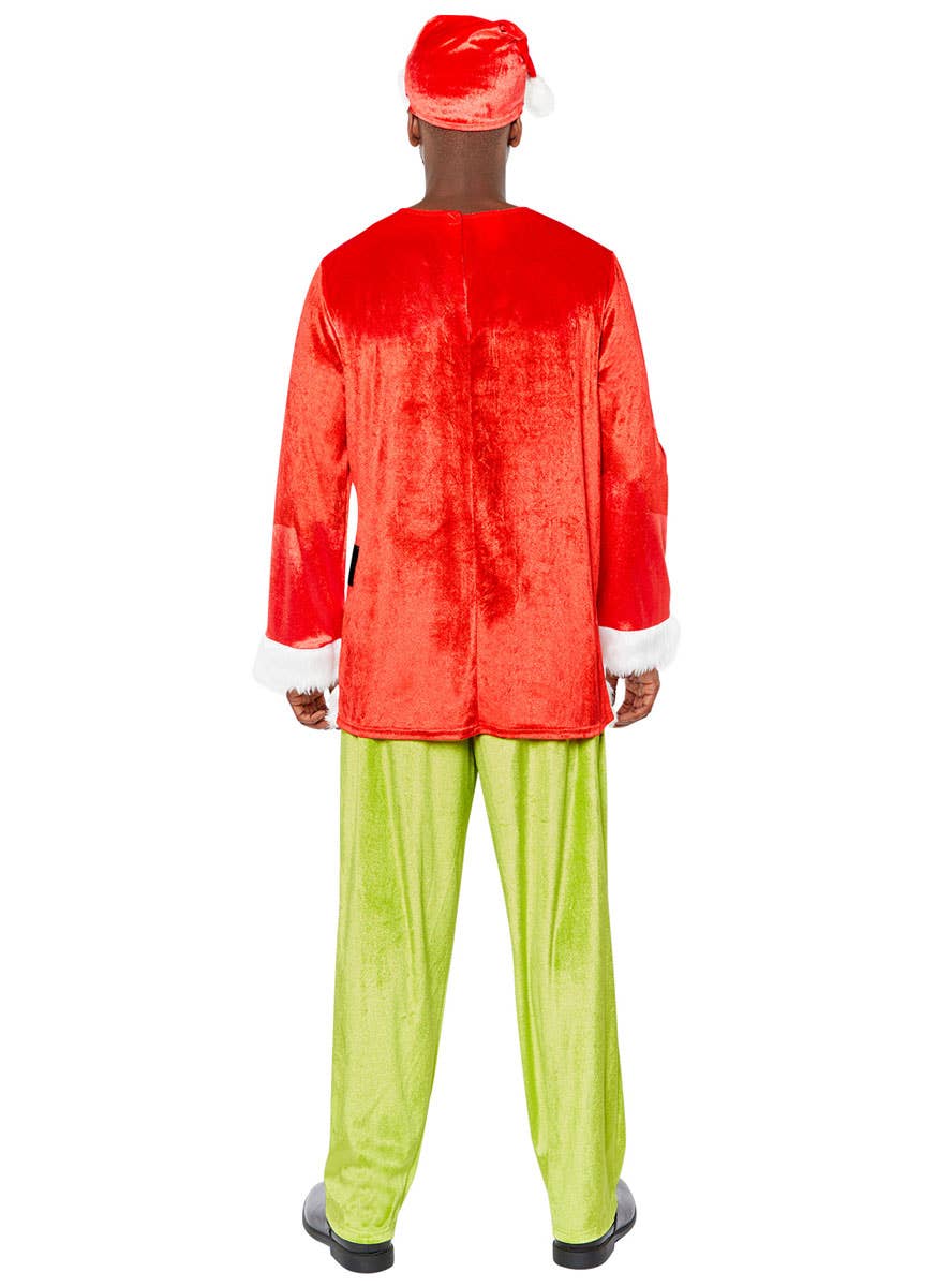 Image of The Grinch Mens Dr Seuss Christmas Costume - Back Image