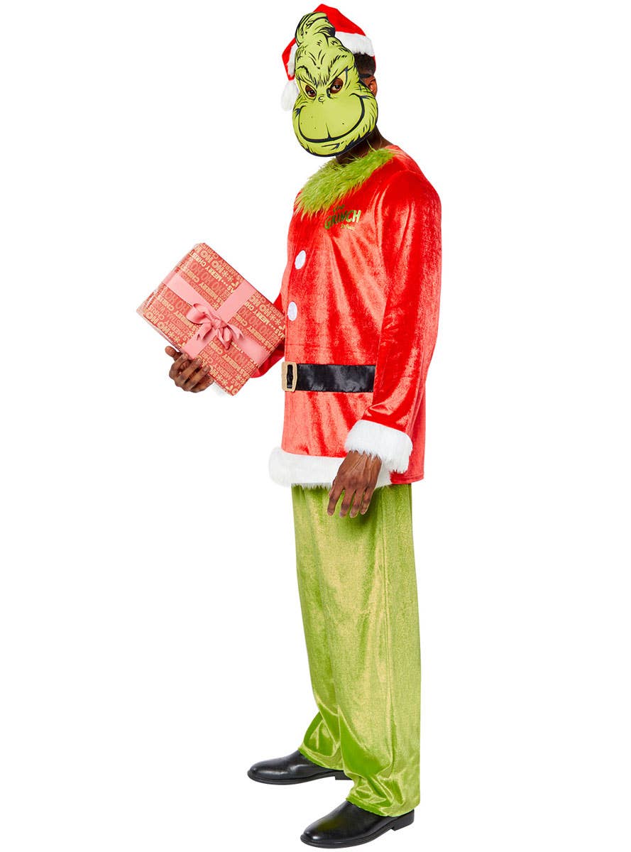 Image of The Grinch Mens Dr Seuss Christmas Costume - Side Image