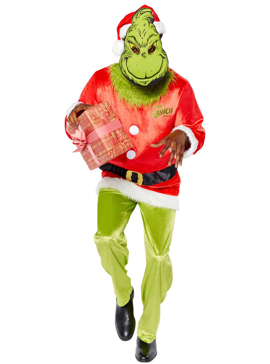 Image of The Grinch Mens Dr Seuss Christmas Costume - Front Image