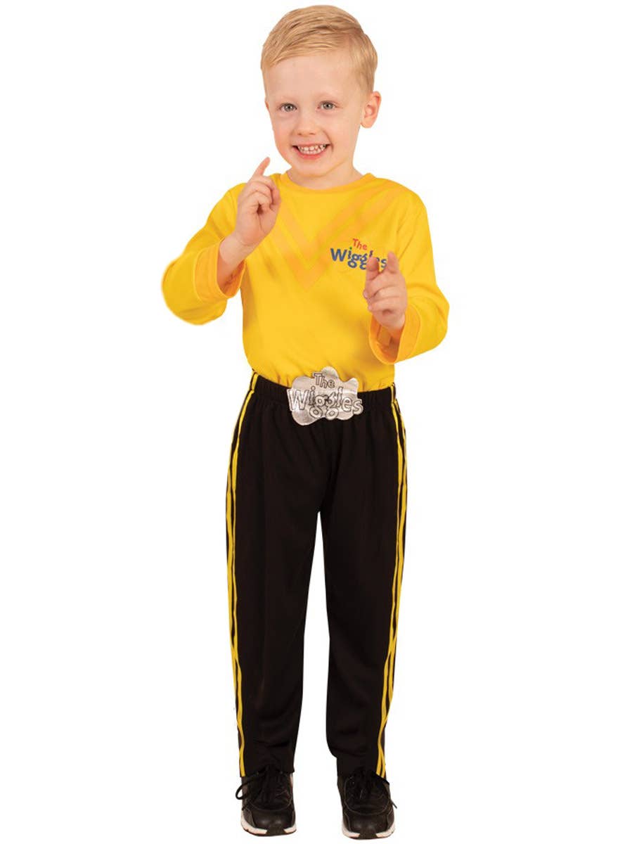 Image of Licensed The Wiggles Boy's Yellow Shirt Costume - Front View