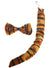 Image of Plush Tiger Print Tail and Bow Tie Accessory Set - Main Image