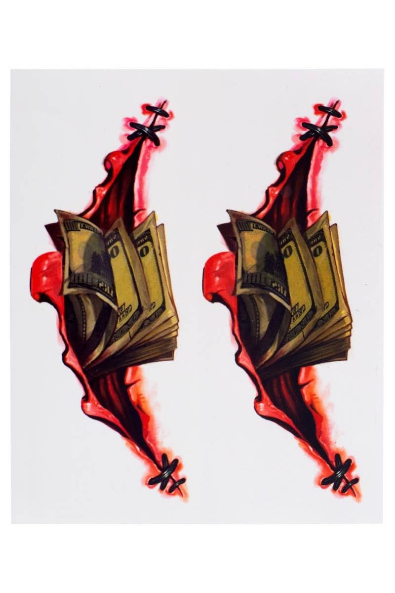 Image of Bloody Claws Horror 3D Temporary Tattoos Pack - Second Photo