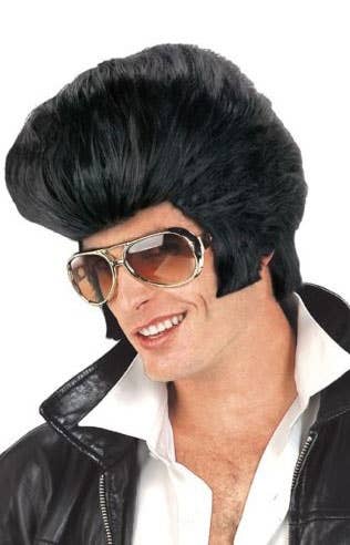 Elvis The King Black Costume Wig | Mens Black Elvis Wig