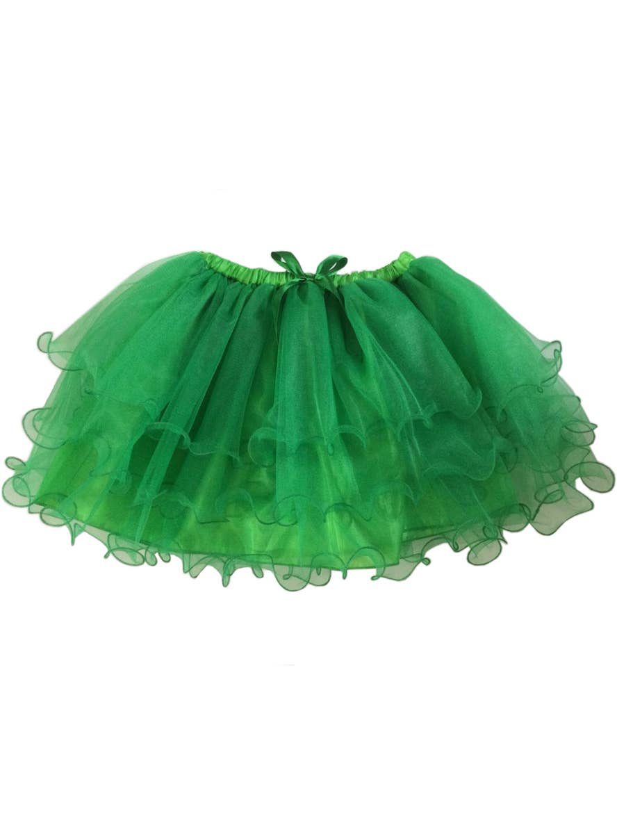 Fluffy Bright Green Layered Mesh Women's Costume Tutu Skirt