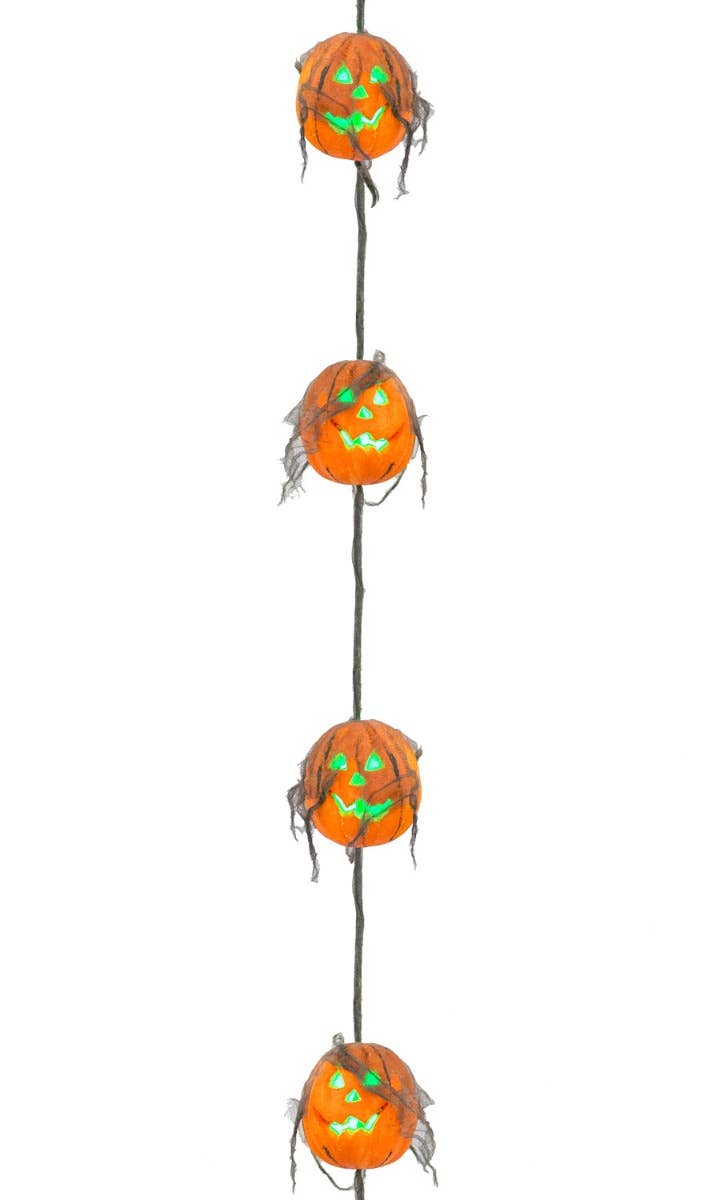 Light Up Orange Pumpkin Hanging Halloween Decoration Main Image