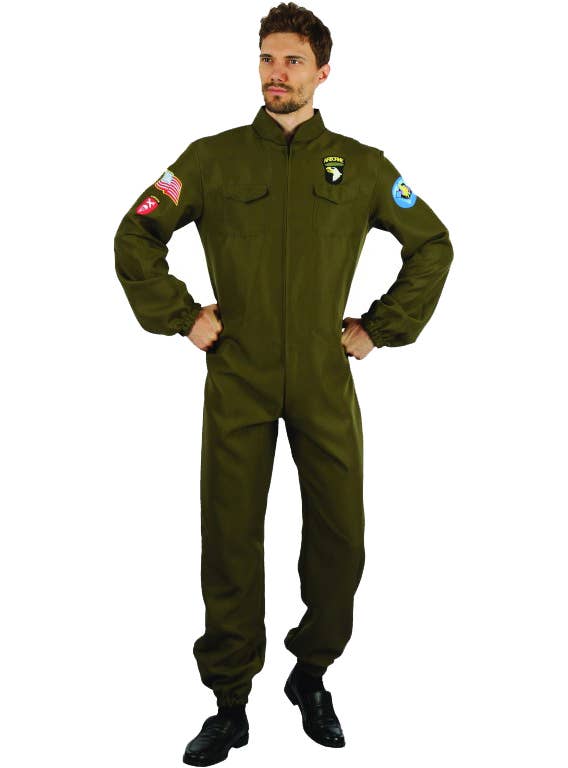 Khaki Green Fighter Pilot Jumpsuit 