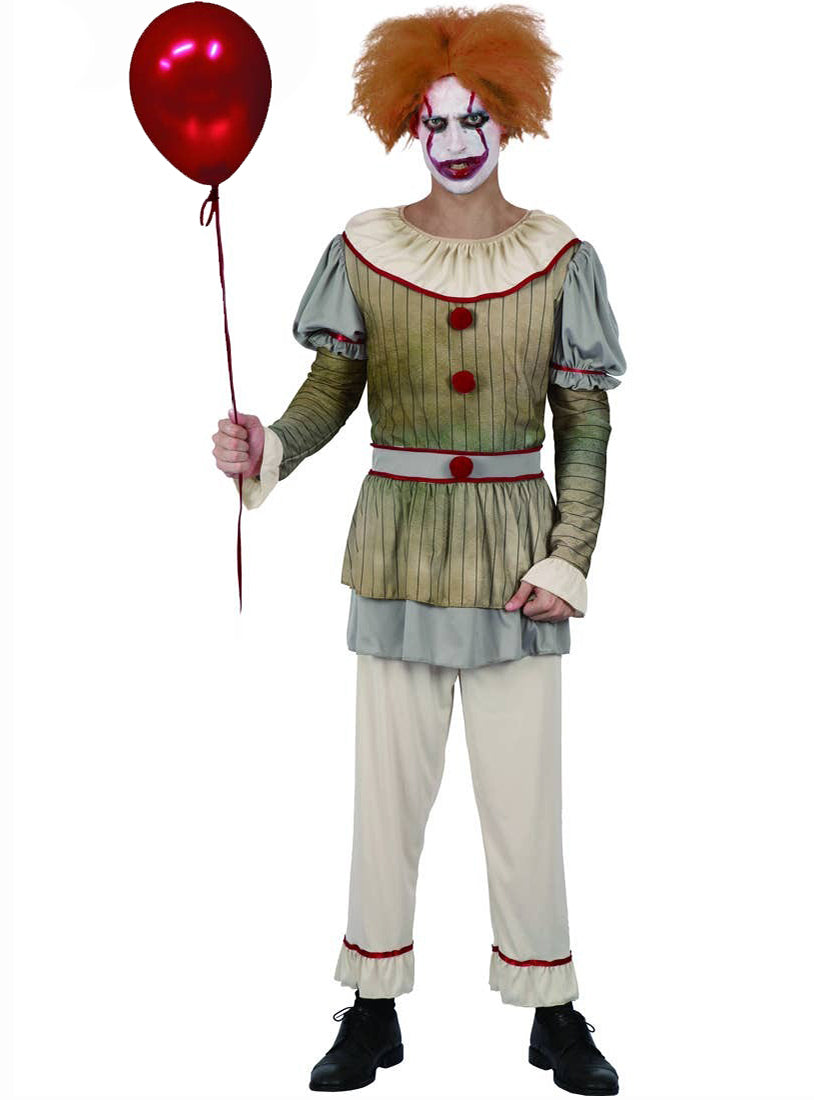 Pennywise Inspired Men's Halloween Fancy Dress Costume Main Image