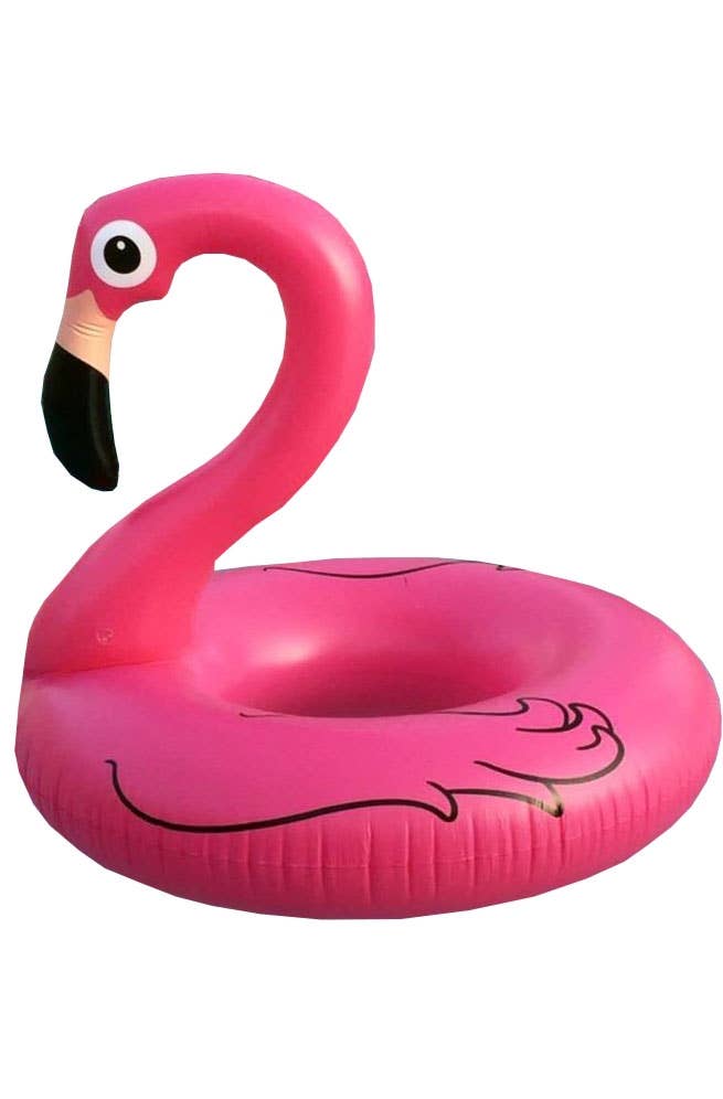 Large Inflatable Flamingo Pool Ring Tropical Hawaiian Accessory