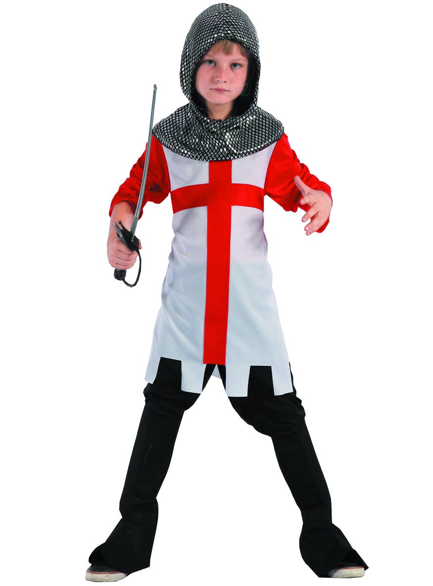Medieval Boys Knight Fancy Dress Costume - Main Image