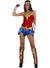 Wonder Woman Inspired Women's American Heroine Fancy Dress Costume - Main Image
