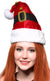Santa Hat with Buckle and Bells Christmas Costume Accessory Main Image