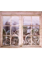 Large Zombie Window Halloween Decoration
