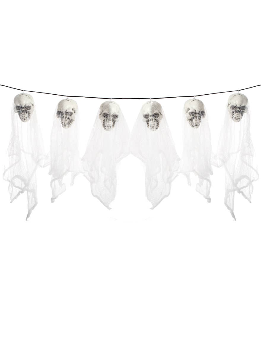 Hanging Skull Ghost Halloween Garland - Main Image