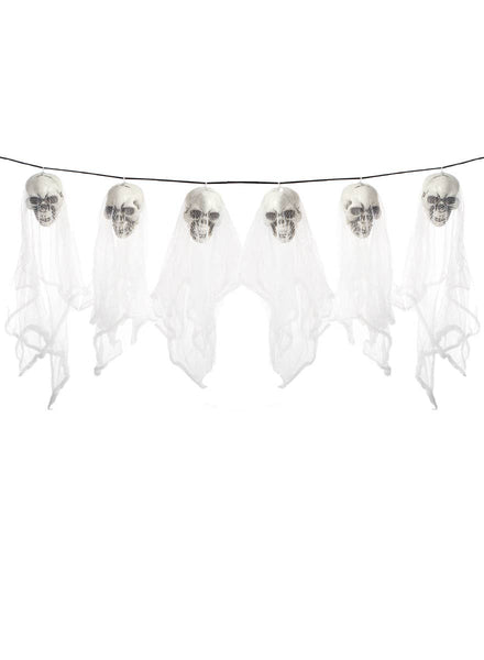 Hanging Skull Ghost Halloween Garland - Main Image