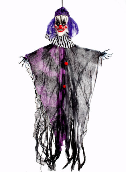 Purple Clown Hanging Halloween Decoration