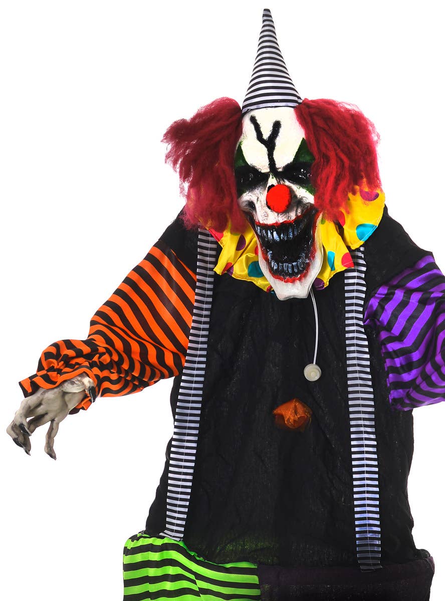 Evil Standing Halloween Clown Decoration - Close Up Image