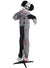 Tall Scary Black and White Clown Animated Decoration - Main Image
