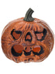 Orange Evil Pumpkin Face Light Up Halloween Decoration