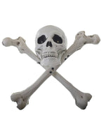 Hanging Life Size Skull and Crossbones Halloween Prop