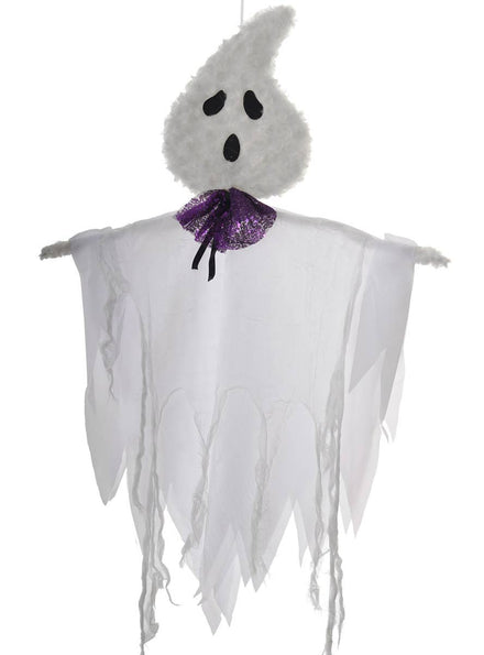 Fluffy White Light Up Ghost Child Friendly Halloween Decoration