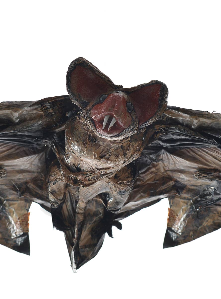 80cm Large Brown Bat Hanging Halloween Prop - Close Image