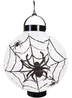 Hanging Black and White Spider Web Paper Lantern Halloween Decoration