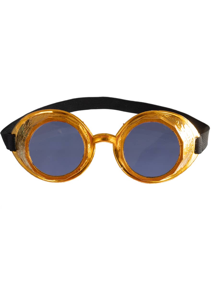 Brass Look Steampunk Costume Goggles - Alternative Image 2