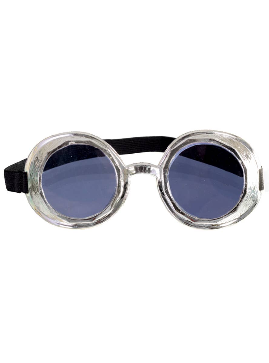 Silver Plastic Steampunk Costume Goggles - Alternative View