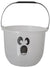 White Ghost Face Glow in the Dark Halloween Candy Bucket