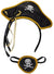 Glittery Black and Gold Pirate Headband and Eye Patch Set