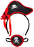 Glittery Black and Red Pirate Headband and Eye Patch Set