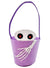 Purple Felt Trick or Treat Bucket with Friendly Skeleton