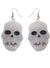 Black and White Light Up Skull Costume Earrings