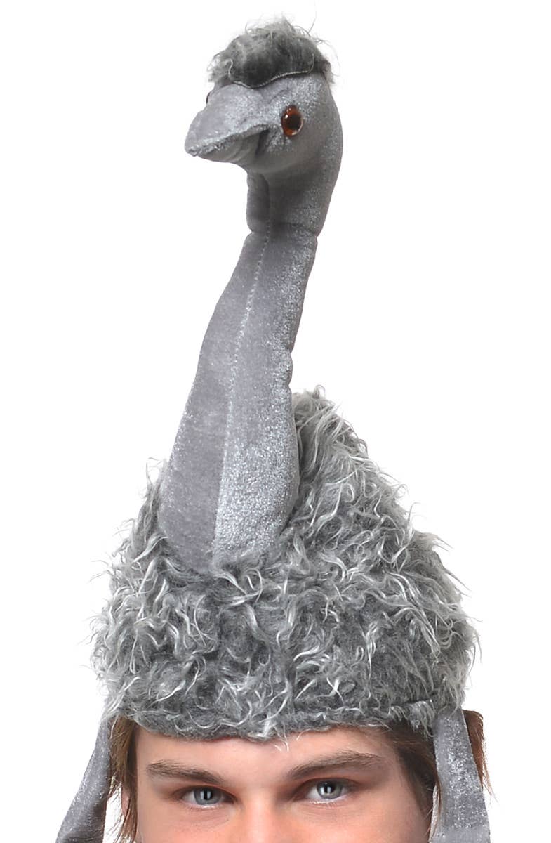 Funny Plush Ostrich Adult's Novelty Animal Hat - Alternative Image