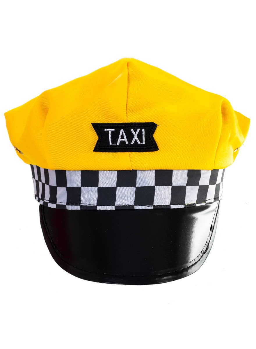 Classic Yellow and Black New York Taxi Driver Hat - Alternative Image