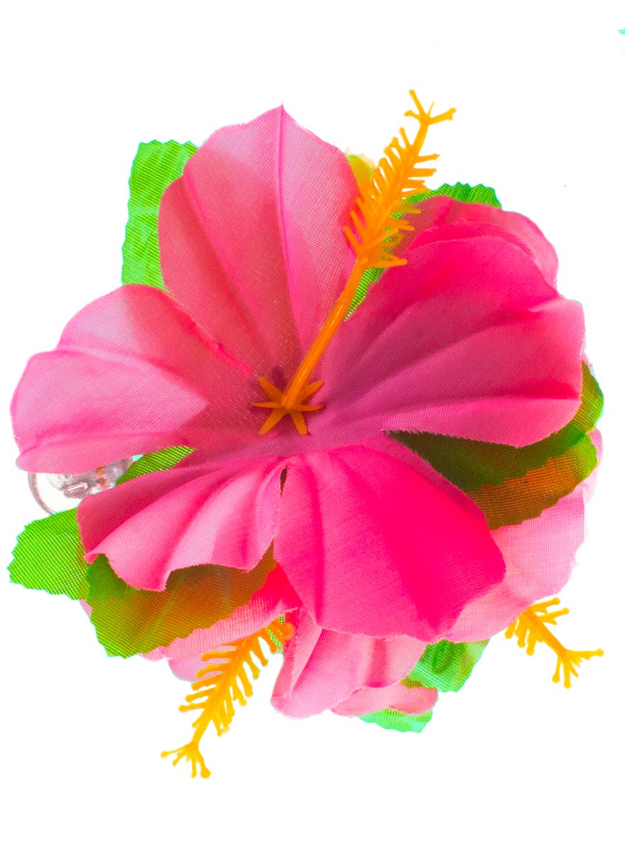 Pink Flower Hawaiian Hair Clip