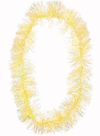 Iridescent Yellow Tinsel Strand Lei Accessory